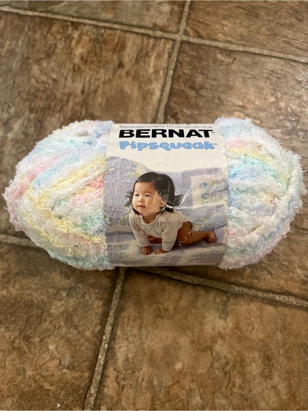 NWT Bernat Pipsqueak Yarn Baby Baby Print Discontinued Full Skein